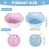 Zimoer 2-Pack Foldable Dog Bowls with Suction Cups & Slow Feeder - 450ml view 2