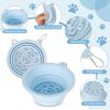 Zimoer 2-Pack Foldable Dog Bowls with Suction Cups & Slow Feeder - 450ml view 3
