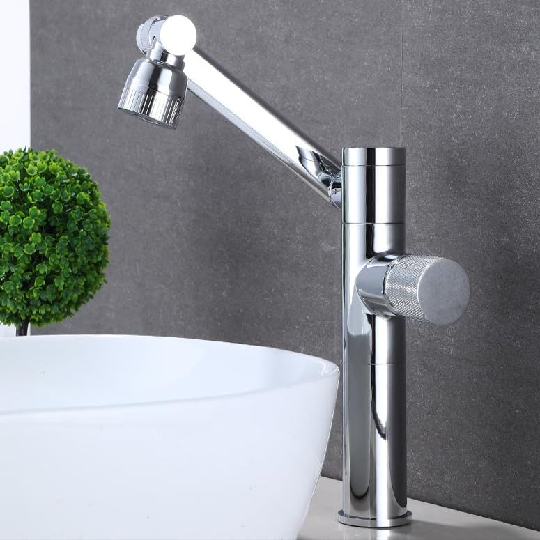 YCVAWEOD Digital Faucet for Bathroom, Toilet, Cabinet, and Basin, Hot and Cold, Gray, High LWX