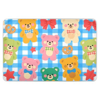 Cartoon Potty Training Bed Pad, Cute Colorful Bears, Extra Large, Reusable, Highly Absorbent, Machine Washable