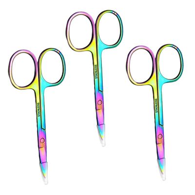 DECOMELODY 3-Piece Stainless Steel Eyebrow Trimmer Set