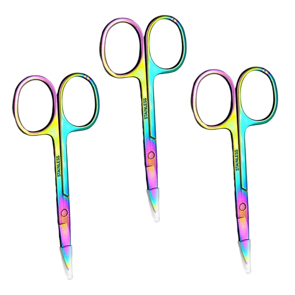 DECOMELODY 3-Piece Stainless Steel Eyebrow Trimmer Set
