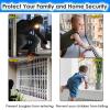 PEYNIR Window Security Grille, Lockable Aluminum Burglary Protection for Dogs and Children, Folding Sliding Design, White, W70 x H160 cm view 2