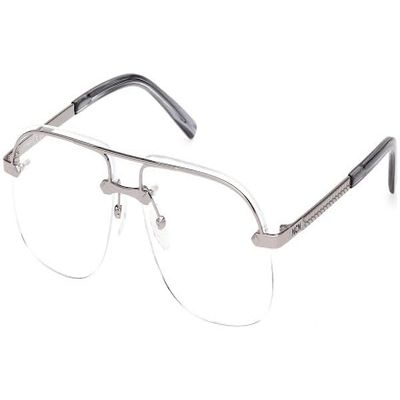 MCM WORLDWIDE Men's MW5019-H Eyeglasses, Shiny Light Ruthenium, 59-12-145