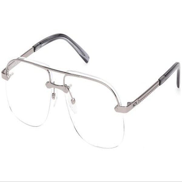 MCM WORLDWIDE Men's MW5019-H Eyeglasses, Shiny Light Ruthenium, 59-12-145