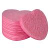 SAFIGLE 50 Pink Heart-Shaped Cellulose Sponges for Gentle Facial Exfoliation at Home and on the Go view 1