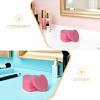 SAFIGLE 50 Pink Heart-Shaped Cellulose Sponges for Gentle Facial Exfoliation at Home and on the Go view 4