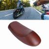 Zenithaur Cafe Racer Motorcycle Seat, PU Leather Flat Saddle, Style A view 3