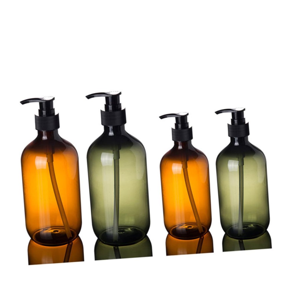 Green 300 ml Plastic Pump Bottle, Empty Shampoo Bottle