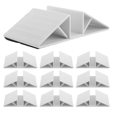 Gatuida 10-Piece Dog Gate Supports, Triangular Stabilizing Bases, White