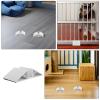Gatuida 10-Piece Dog Gate Supports, Triangular Stabilizing Bases, White view 3
