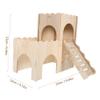 Abaodam Wooden Hamster House with Ladder for Hamsters, Guinea Pigs and Rats view 2