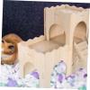 Abaodam Wooden Hamster House with Ladder for Hamsters, Guinea Pigs and Rats view 3