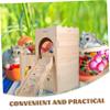 Abaodam Wooden Hamster House with Ladder for Hamsters, Guinea Pigs and Rats view 4