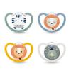 NUK Perfect Match Air Day & Night Pacifiers, 18–36 Months, Glow-in-the-Dark, 4-Pack, Assorted view 1