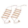 Toyvian 2-Piece Wooden Parrot Climbing Toy with Swing and Ladder view 1