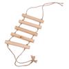 Toyvian 2-Piece Wooden Parrot Climbing Toy with Swing and Ladder view 2