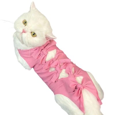 Soft Breathable Recovery Suit for Female Cats After Surgery