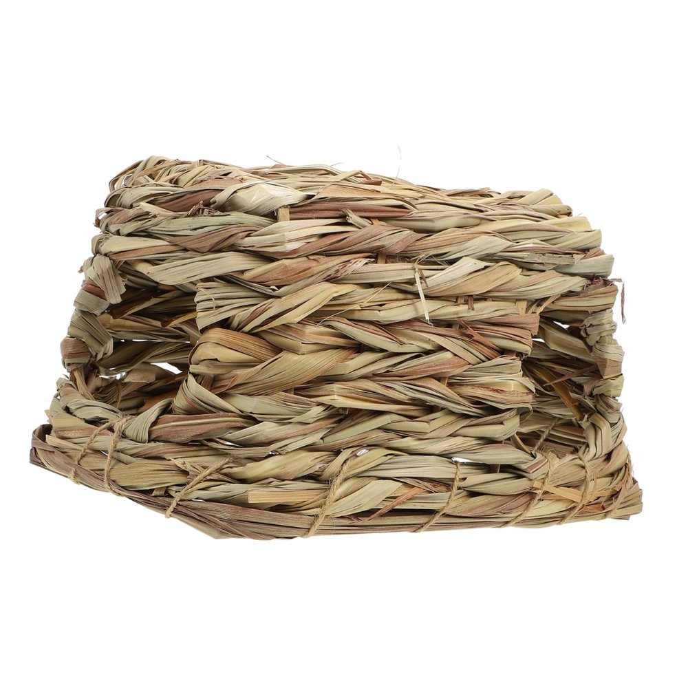 Levemolo Woven Straw Hamster Hideout Tunnel, 1 Pc, Breathable
