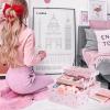 Woalopted Hair Accessory Organizer for Little Girls, 3-Tier Waterproof Storage Case view 2