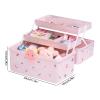 Woalopted Hair Accessory Organizer for Little Girls, 3-Tier Waterproof Storage Case view 4
