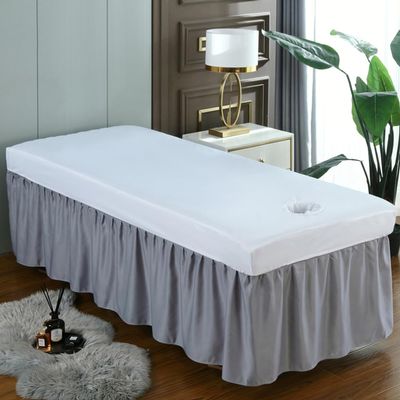 LDLCYCN White 70 x 190 cm (S) Waterproof Massage Bed Cover with Face Hole