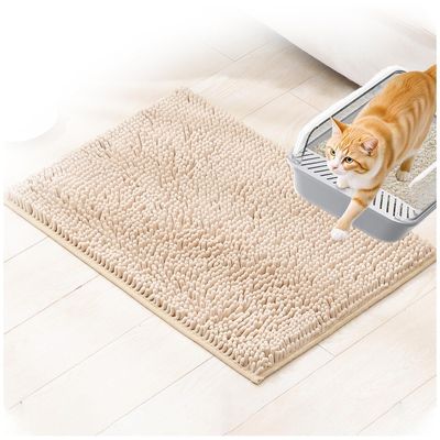 Cat Litter Mat 60 x 150 cm, Soft Absorbent, Easy to Clean