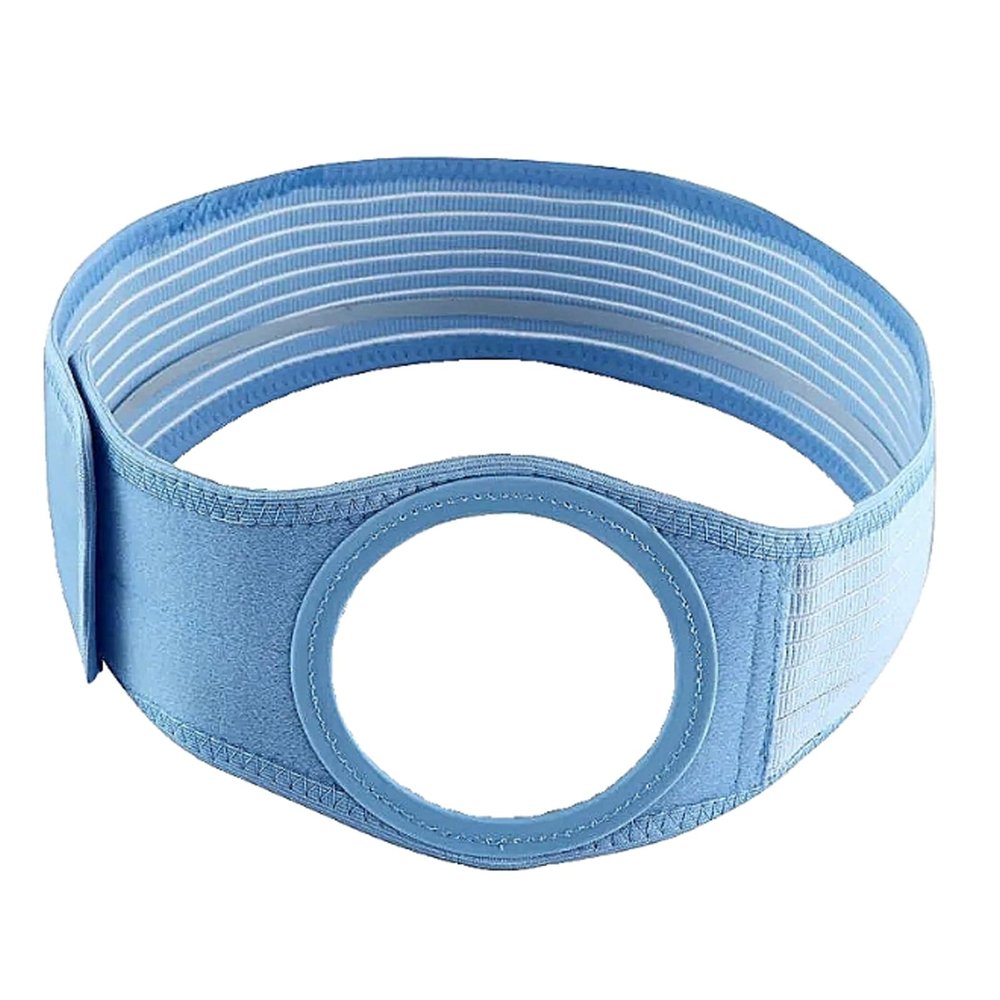 Blue Stoma Support Belt for Men and Women with Extension Belt and 3 Stoma Rings