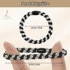LOPHE Hair Ties, 8-Pack Braided Hair Elastics with Strong Hold, Black view 2