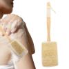 Luffa Shower Brush with Long Wooden Handle view 1