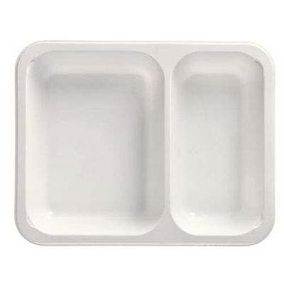PAPSTAR Microwaveable Sealing Bowl, 1,205 ml, 2 Compartments