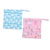 DECOMELODY Printed Wet Bags, 2-Pack for Diapers and Clothing view 1