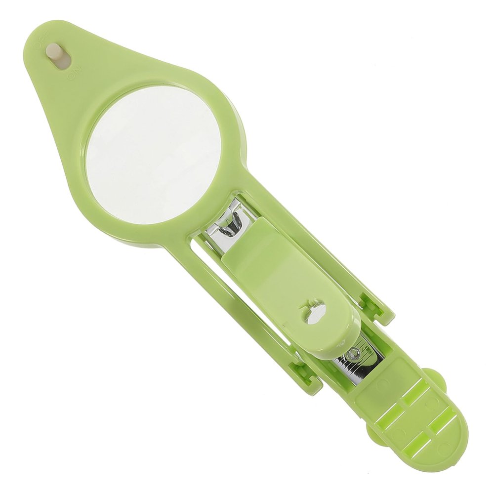 DECORNIJIA Baby Nail Clipper with Light and Magnifier, Nail File, Green