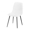 Chair Cover for Short Backrests, Velvet, Small, for Dining Room, Home, 1 Piece (White) view 1