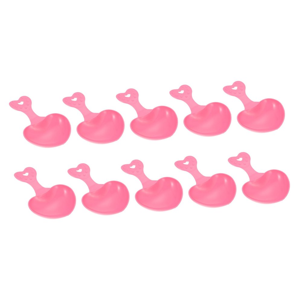 Hamster Feeding Spoons for Pets, Plastic, Red, 10 Count