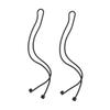 CIYODO 2-Piece Black Silicone Earphone Lanyard with Detachable Design view 1