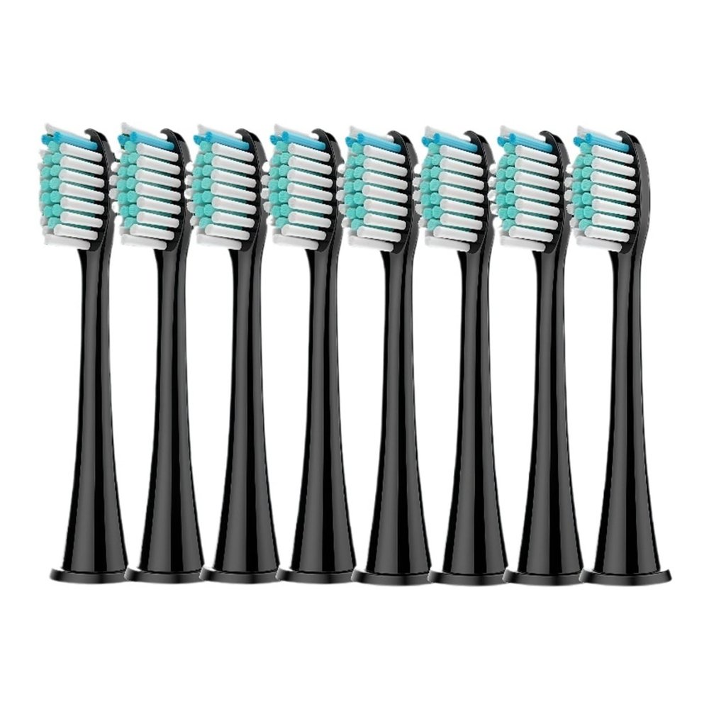 Replacement Brush Heads for Electric Toothbrush, Compatible with Philips HX6220/6212/6312/6411/6431/6500/6511/6512/6520/6530, Black, 8-Pack