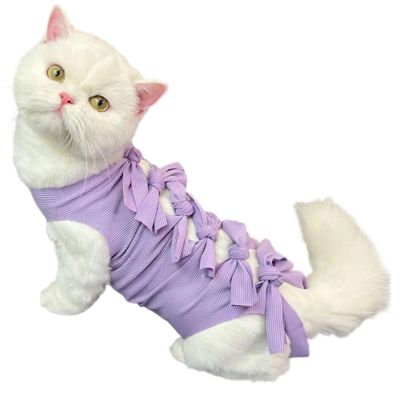 Breathable Cat Recovery Suit, Soft Surgical Onesie for Preventing Wound Licking