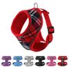 AIITLE Christmas Breathable Dog Harness for Small Dogs, Adjustable Plaid Mesh Vest with Reflective Safety Stripes (M, Red) view 1