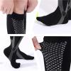 Compression Socks, 2 Pairs, 20–30 mmHg, Knee-High Sports Socks for Men and Women, Marathon, Cycling, Soccer, Varicose Veins (YS001-156-NBU, 2XL) view 2