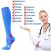 Compression Socks, 2 Pairs, 20–30 mmHg, Knee-High Sports Socks for Men and Women, Marathon, Cycling, Soccer, Varicose Veins (YS001-156-NBU, 2XL) view 4
