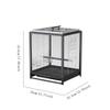 Comfortable Black Metal Bird Cage with Stand view 3