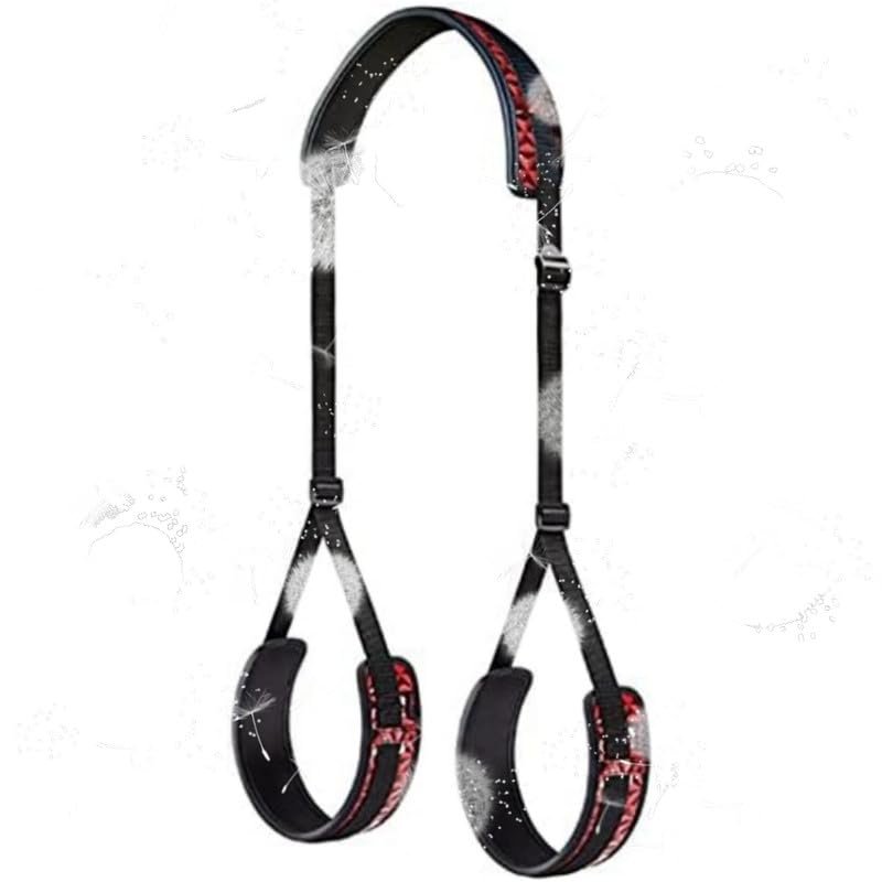 Classic Red and Black Nylon Multifunctional Adjustable Indoor Sports Support Belt, FR Neck and Leg Supports - D10-