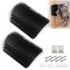 Frundoo 2-Pack Cat Corner Massage Brushes with Catnip & Screws view 1
