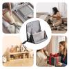 Standing Makeup Bag, Waterproof Organizer with Multiple Compartments, Black view 4