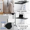 Adjustable Folding Laptop Table, Portable Rolling Table for Bed or Sofa view 4