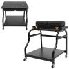BRRIDE Foot Spa Cart with Footrest, Foldable Top and 4 Wheels, Black view 1