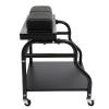 BRRIDE Foot Spa Cart with Footrest, Foldable Top and 4 Wheels, Black view 3