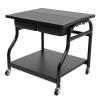 BRRIDE Foot Spa Cart with Footrest, Foldable Top and 4 Wheels, Black view 4