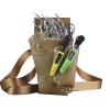 Professional Scissor Holster, Salon Tool Holder, PU Leather Waist Bag with 5 Scissor Pockets, Removable Cover, Blue and Beige, 22.5 x 10 x 4 cm (Kaqi) view 1